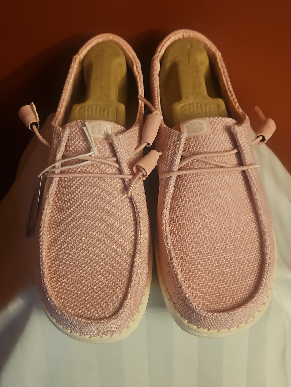 Hey Dude Light Pink Canvas Slip-On Shoes